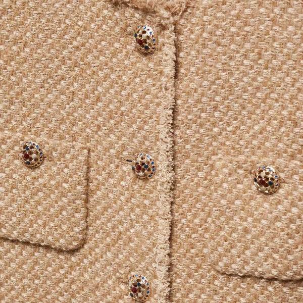 Tweed jacket with jewel buttons - Image 2